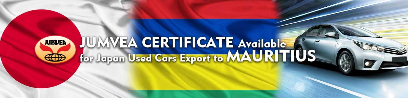 JUMEVA Certificate for Japan Used Cars Export to Mauritius